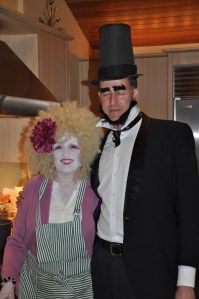 Your hosts: Effie Trinket (Hunger Games) and Lincoln