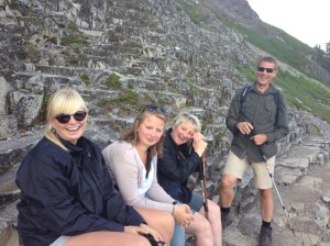 Denmark (2nd from L) and her family on Mt. Baker