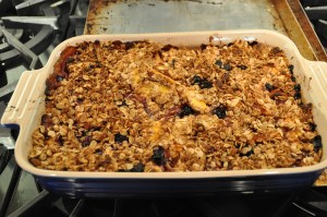 Fall= Apple/blueberry crisp