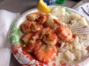 Hawaii= garlic shrimp