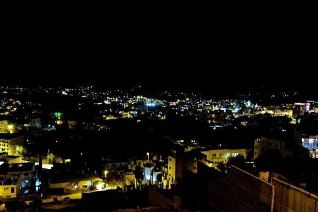 Bethlehem by night, photographed by my daughter, E.L.L.