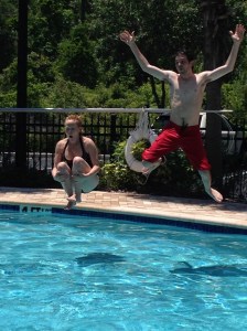 Our last day, the house cleared away (mostly) and 30 minutes to enjoy the pool!