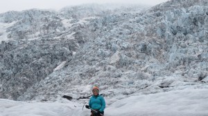 Below the spectacular icefall