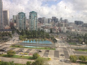 The two towers: I took this photo from our room, before meeting Mohamud.