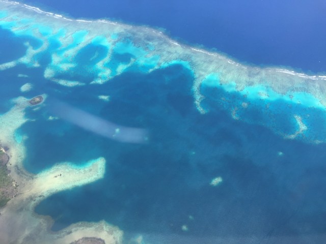 Flying over Fiji